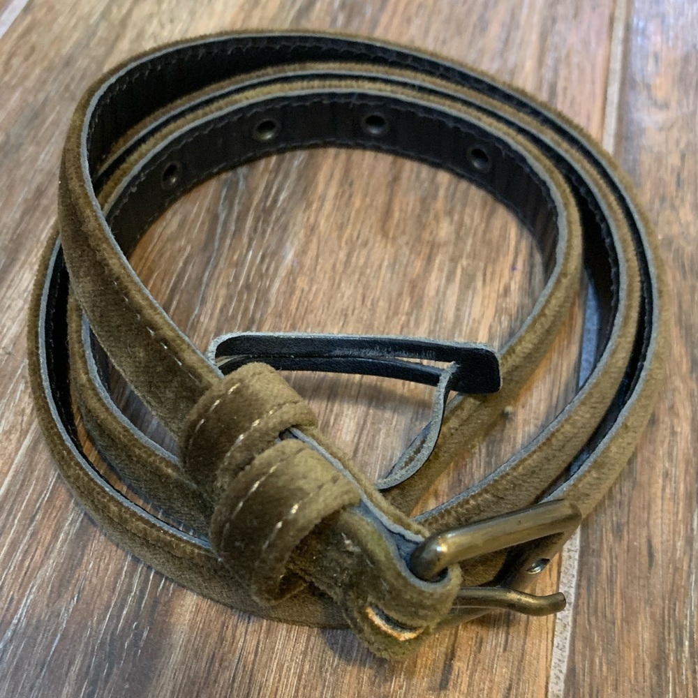 MaxMara Black Suede Leather Belt Size Large
